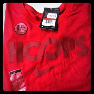 Red Nike Elite Dry Fit Tee Large - New with tags
